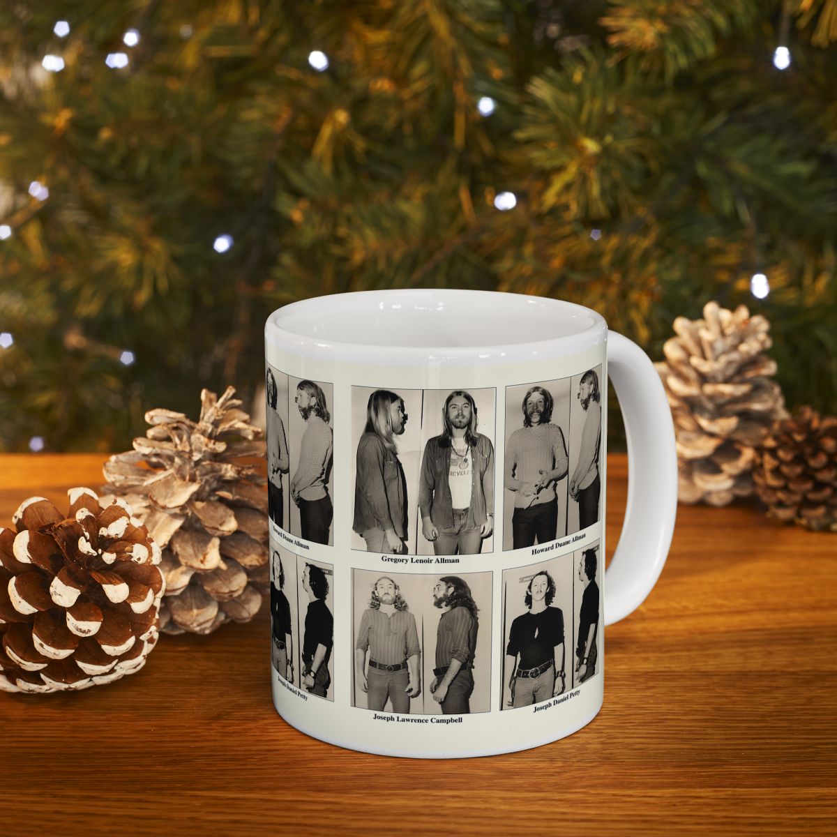 The Allman Brothers Band Mugshots Coffee Mug 11oz | Magnificent 1971 Mug Shot Pictures | Duane Allman | Gregg Allman | Famous Jackson, Alabama Arrest | Rock and Roll | Legendary American Music | Made To Order | Original Art Design | Custom Made | NEW