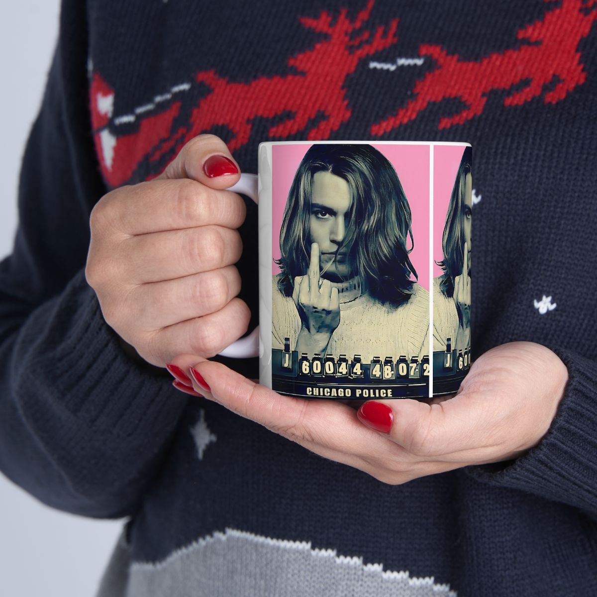 Johnny Depp Mugshot Coffee Mug 11oz | Awesome 2001 Mug Shot Portrait | Iconic Actor | Hollywood Royalty | Legendary American Film Star | Custom Made | Made To Order | NEW (Sealed)