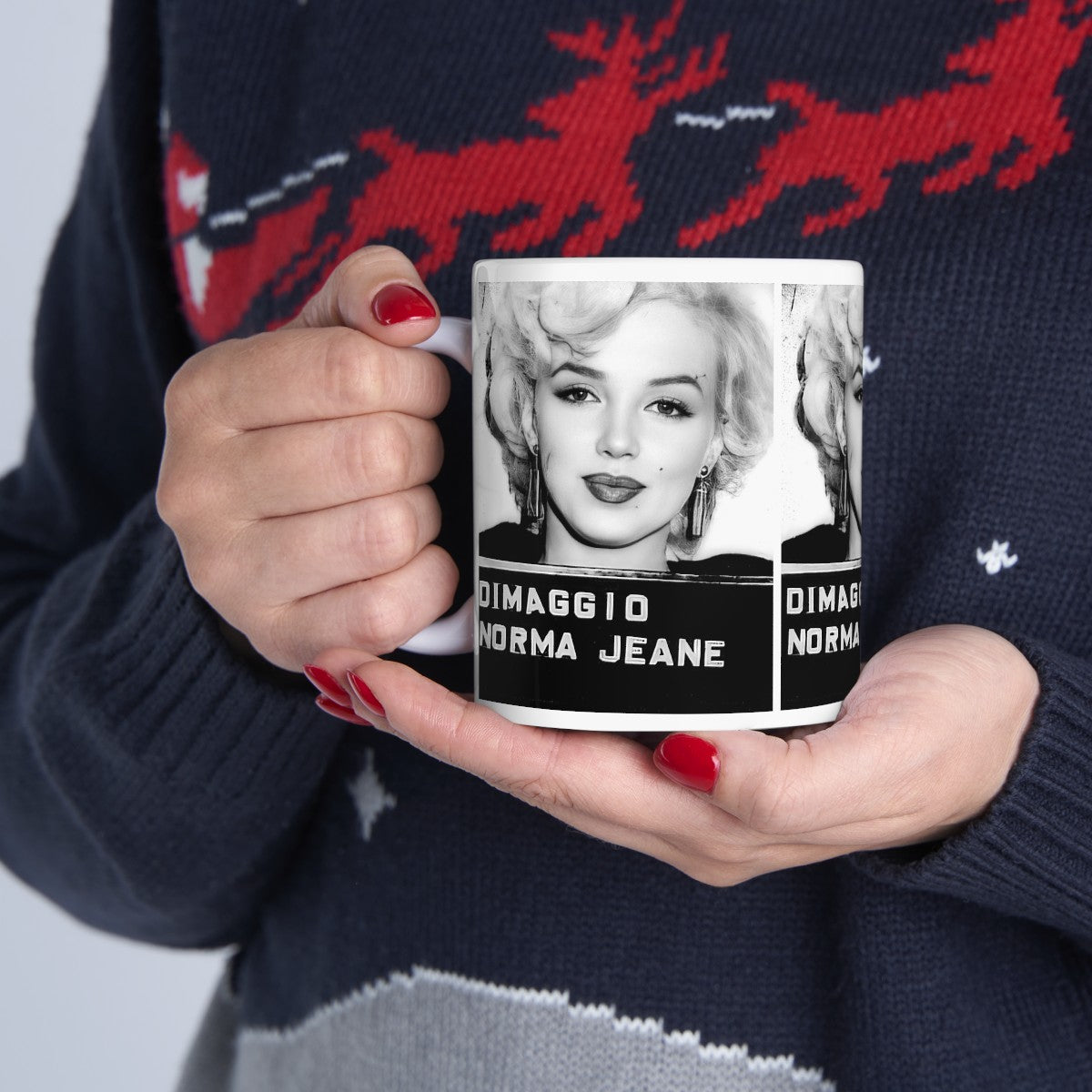Marilyn Monroe Mugshot Coffee Mug 11oz | Magnificent 1954 USO Mug Shot Portrait | Norma Jeane | DiMaggio | The Fifties | Legendary Actress | American Icon | Hollywood Royalty | Most Wanted | Made To Order| Original Art Design | Custom Made | NEW