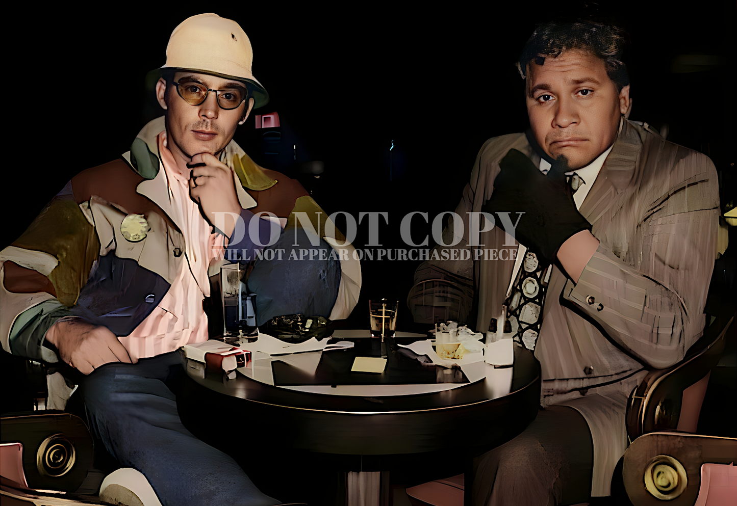 Hunter S. Thompson and Lawyer Oscar Zeta Acosta Photograph 11 X 17 - Magnificent 1971 Portrait - Real Life Fear And Loathing In Las Vegas - Gonzo - 11X17 Inches - Legendary American Writer - Rare Photo - Poster Art Print
