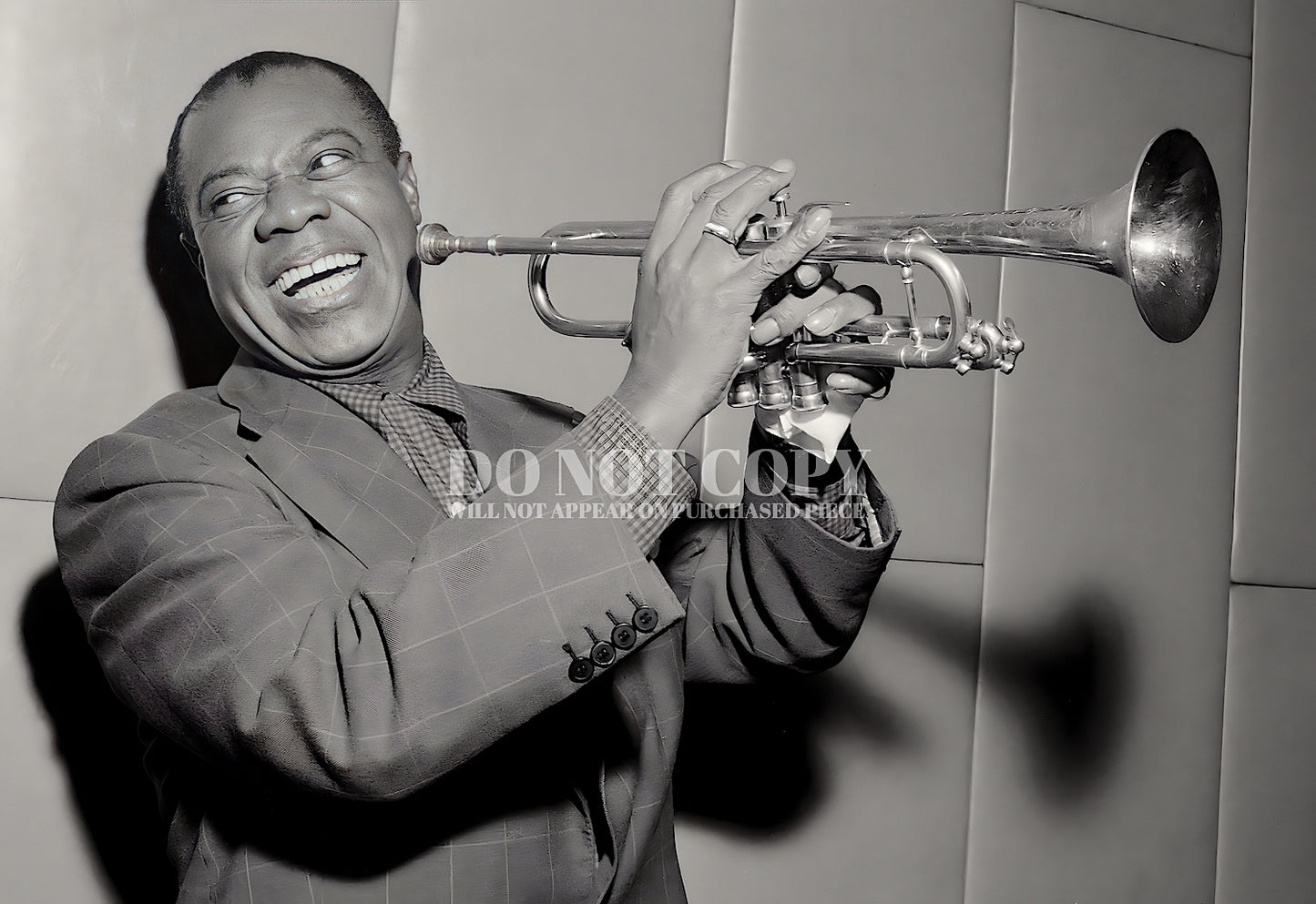 Louis Armstrong Photograph 11 X 16 - Magnificent 1955 Portrait - Live In Concert - Amsterdam, The Netherlands - Legendary American Music - Iconic Trumpet Player - Jazz - Rare Photo - Poster Art Print