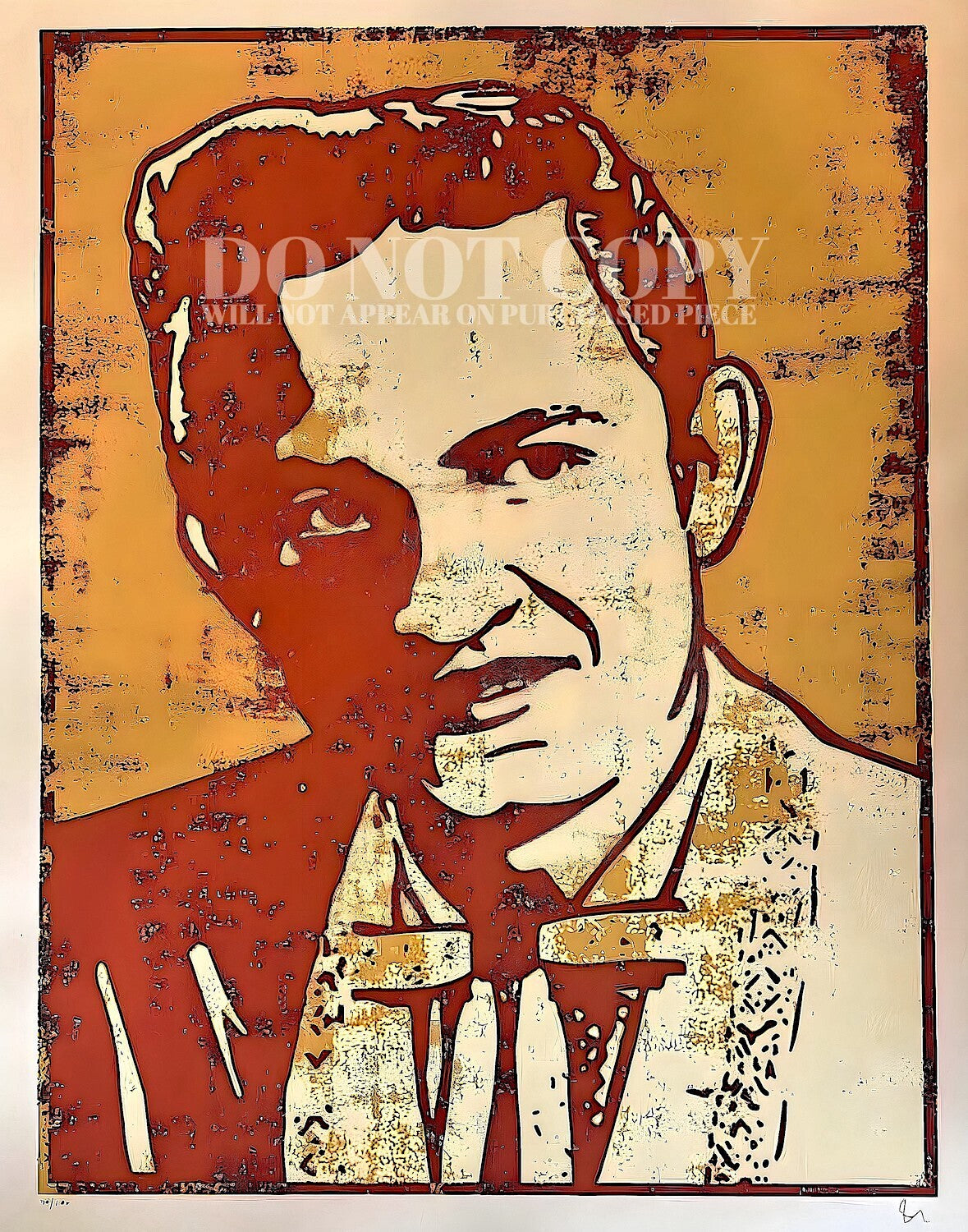 Johnny Cash Poster 8 X 10 - 'The Man In Black' - Original Art Piece - Outlaw Country Superstar - Legendary American Music - Vintage - Iconic Singer - Honky Tonk Hero - 8X10 Inches - Rare Artwork - Magnificent Print