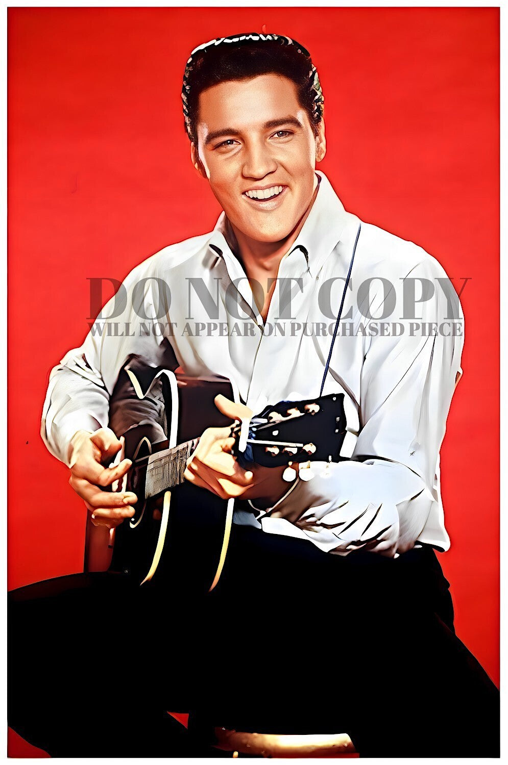 Elvis Presley Photograph 11 X 17 - Stunning 1960s Portrait - Iconic Picture - Young Rock and Roller - Historic Image - World Famous Singer - The King - Sixties - Legendary American Music - Guitar - Rare Photo - Poster Art Print