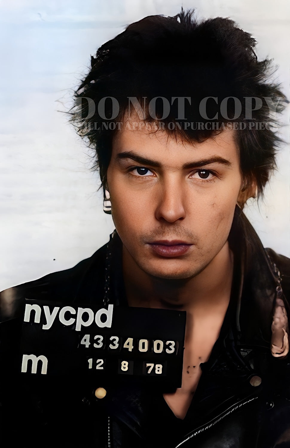 Sid Vicious Mugshot Photograph 11 X 17 Inches | Magnificent 1978 Mug Shot Portrait | Sex Pistols | Punk Rock Icon | Busted In New York City | Rock and Roll | Wanted | Legendary Music | The Seventies | Sid & Nancy | Rare Photo | Poster Art Print