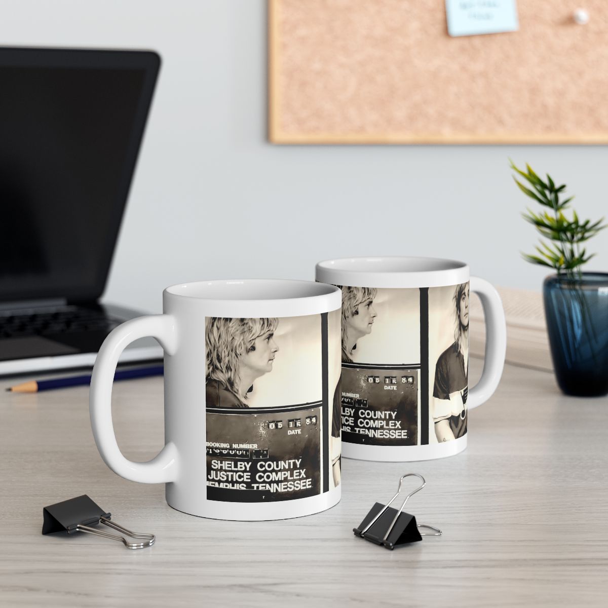 Ozzy Osbourne Mugshot Coffee Mug 11oz | Magnificent 1984 Memphis Mug Shot | Black Sabbath | British Music Icon Busted | Heavy Metal Hero | The Prince Of Darkness | Original Art Design | Custom Made | NEW (Sealed)