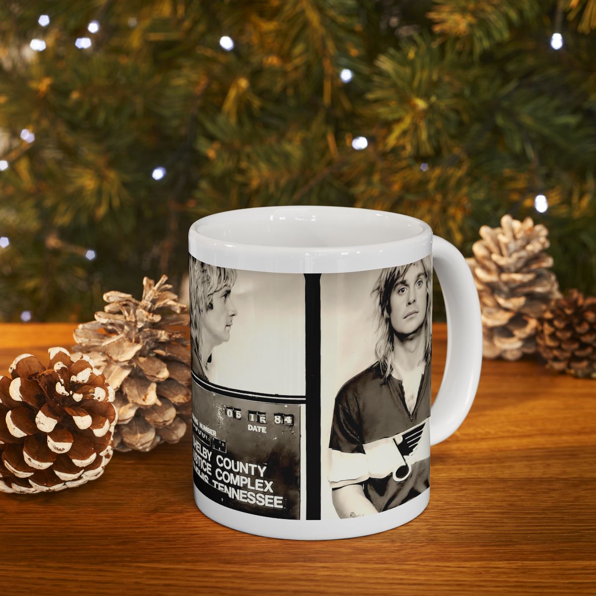 Ozzy Osbourne Mugshot Coffee Mug 11oz | Magnificent 1984 Memphis Mug Shot | Black Sabbath | British Music Icon Busted | Heavy Metal Hero | The Prince Of Darkness | Original Art Design | Custom Made | NEW (Sealed)