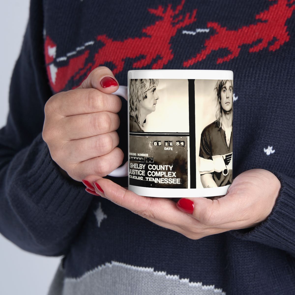 Ozzy Osbourne Mugshot Coffee Mug 11oz | Magnificent 1984 Memphis Mug Shot | Black Sabbath | British Music Icon Busted | Heavy Metal Hero | The Prince Of Darkness | Original Art Design | Custom Made | NEW (Sealed)