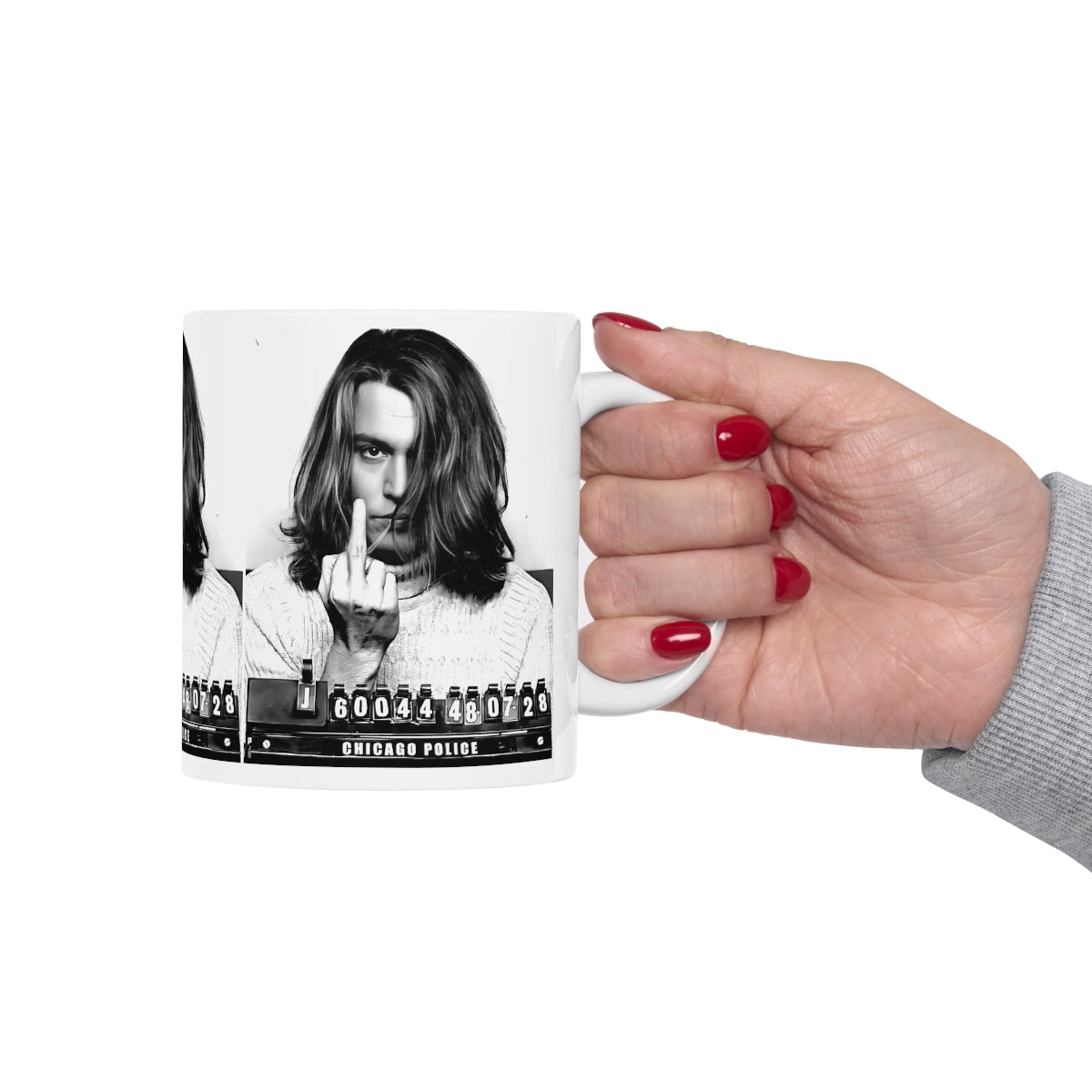 Johnny Depp Mugshot Coffee Mug 11oz | Magnificent 2001 Mug Shot Portrait | Iconic Actor | Hollywood Royalty | Legendary American Film Star | NEW