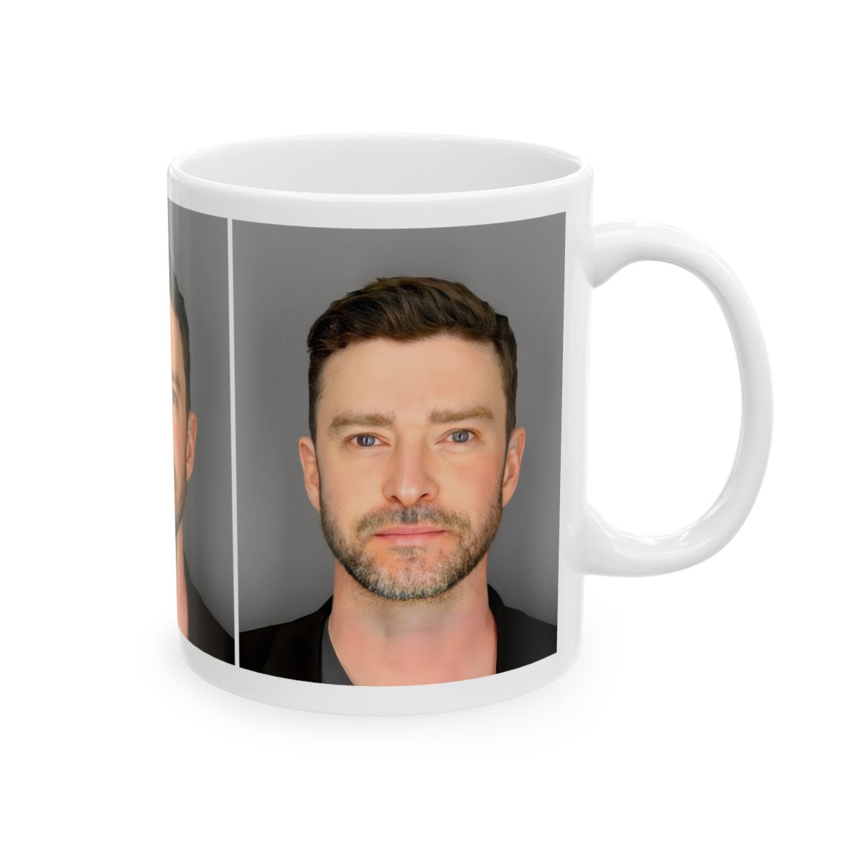 Justin Timberlake Mugshot Coffee Mug 11oz | Stunning 2024 Mug Shot Portrait | Famous Long Island Arrest | American Pop Sensation | DWI | Custom Made | NEW (Sealed)