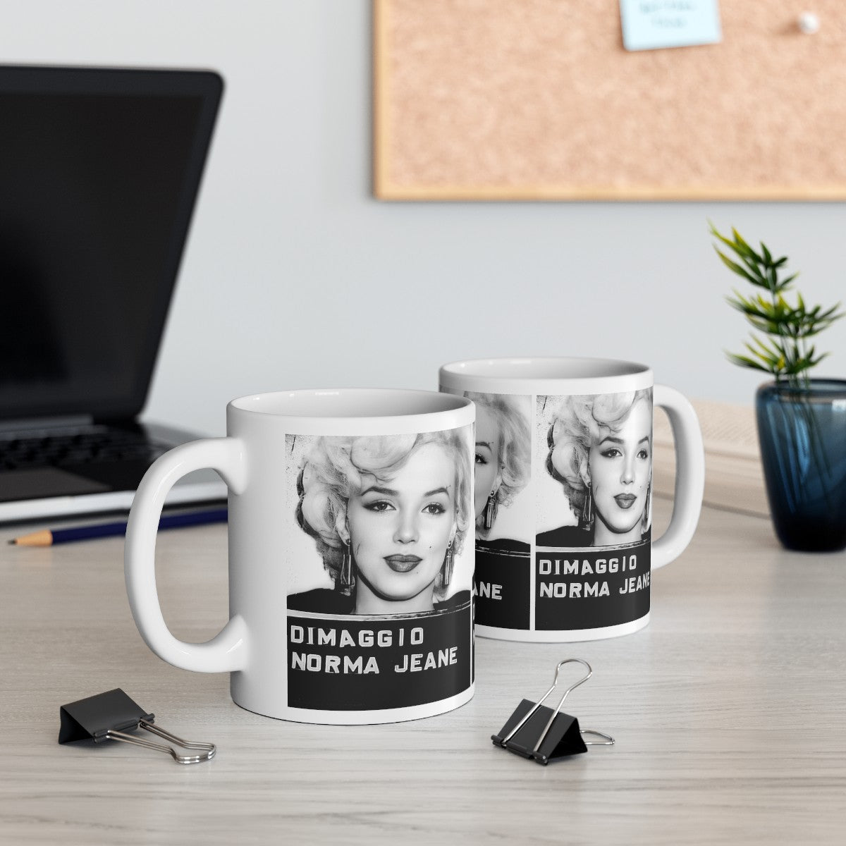 Marilyn Monroe Mugshot Coffee Mug 11oz | Magnificent 1954 USO Mug Shot Portrait | Norma Jeane | DiMaggio | The Fifties | Legendary Actress | American Icon | Hollywood Royalty | Most Wanted | Made To Order|  Original Art Design | Custom Made | NEW