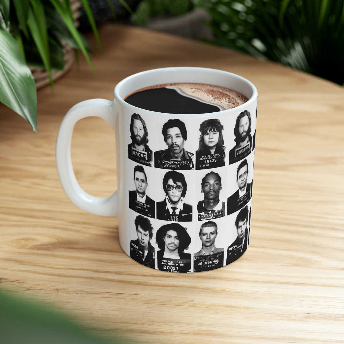 Rock and Roll Mugshots Coffee Mug 11oz | Magnificent Mug Shot Photo Collection | Busted | Famous Arrest Pictures | Original Art Design | NEW