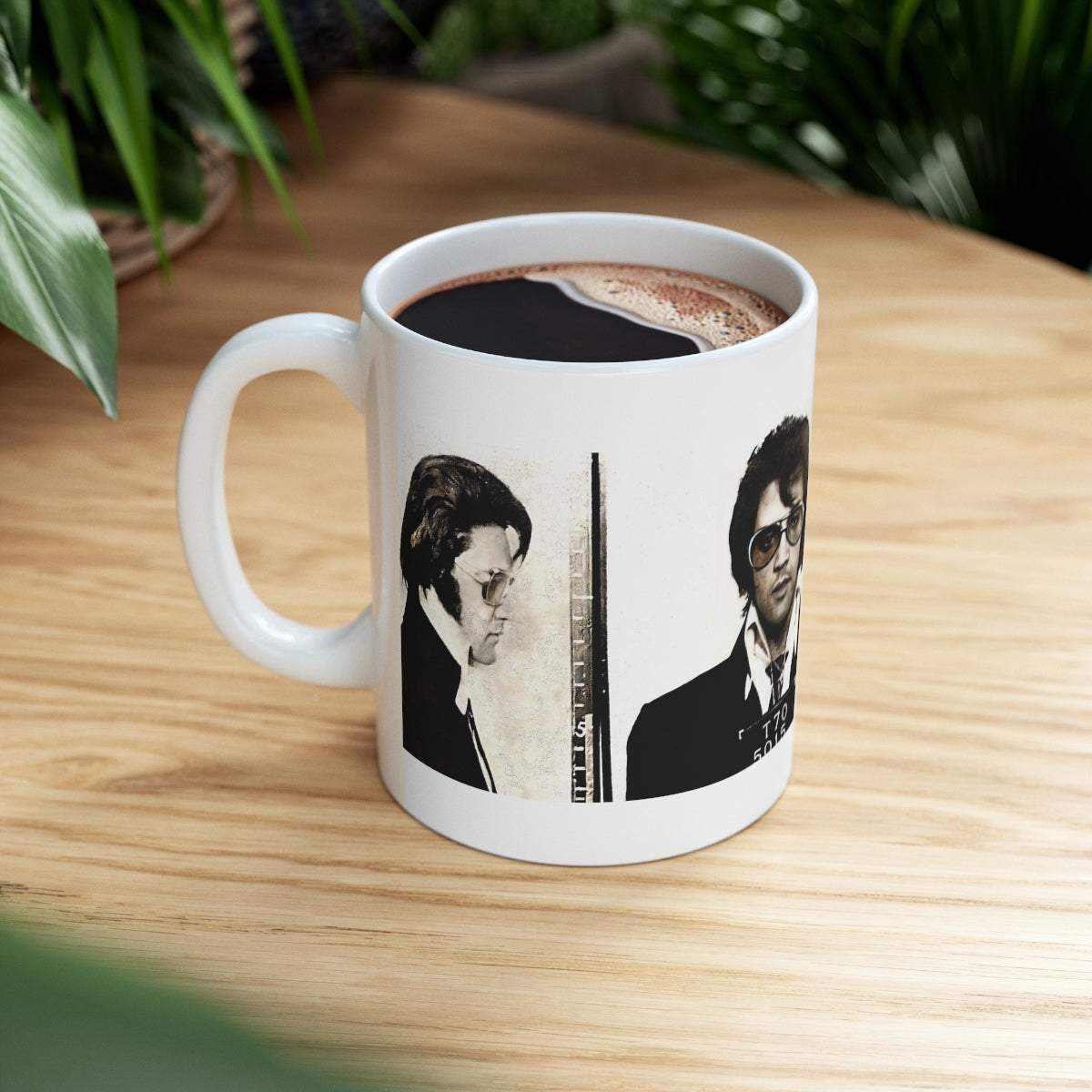 Elvis Presley Mugshot Coffee Mug 11oz | Magnificent 1970 Mug Shot Portrait | Busted | Denver, Colorado | The King | Legendary American Music | Rock and Roll | Iconic Singer | NEW