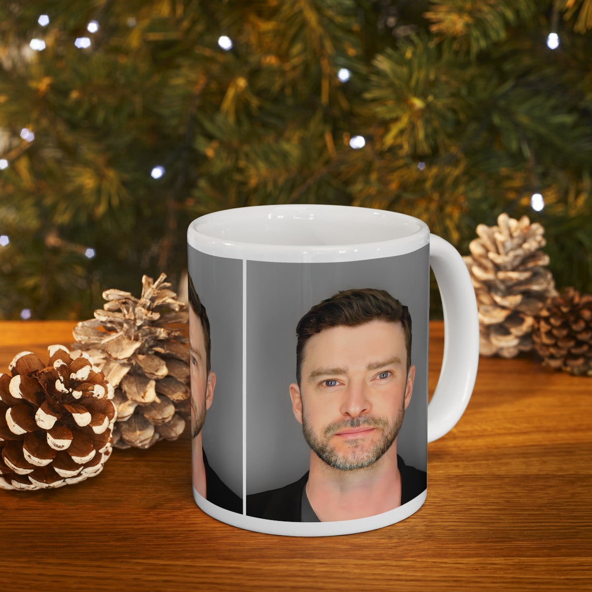 Justin Timberlake Mugshot Coffee Mug 11oz | Stunning 2024 Mug Shot Portrait | Famous Long Island Arrest | American Pop Sensation | DWI | Custom Made | NEW (Sealed)