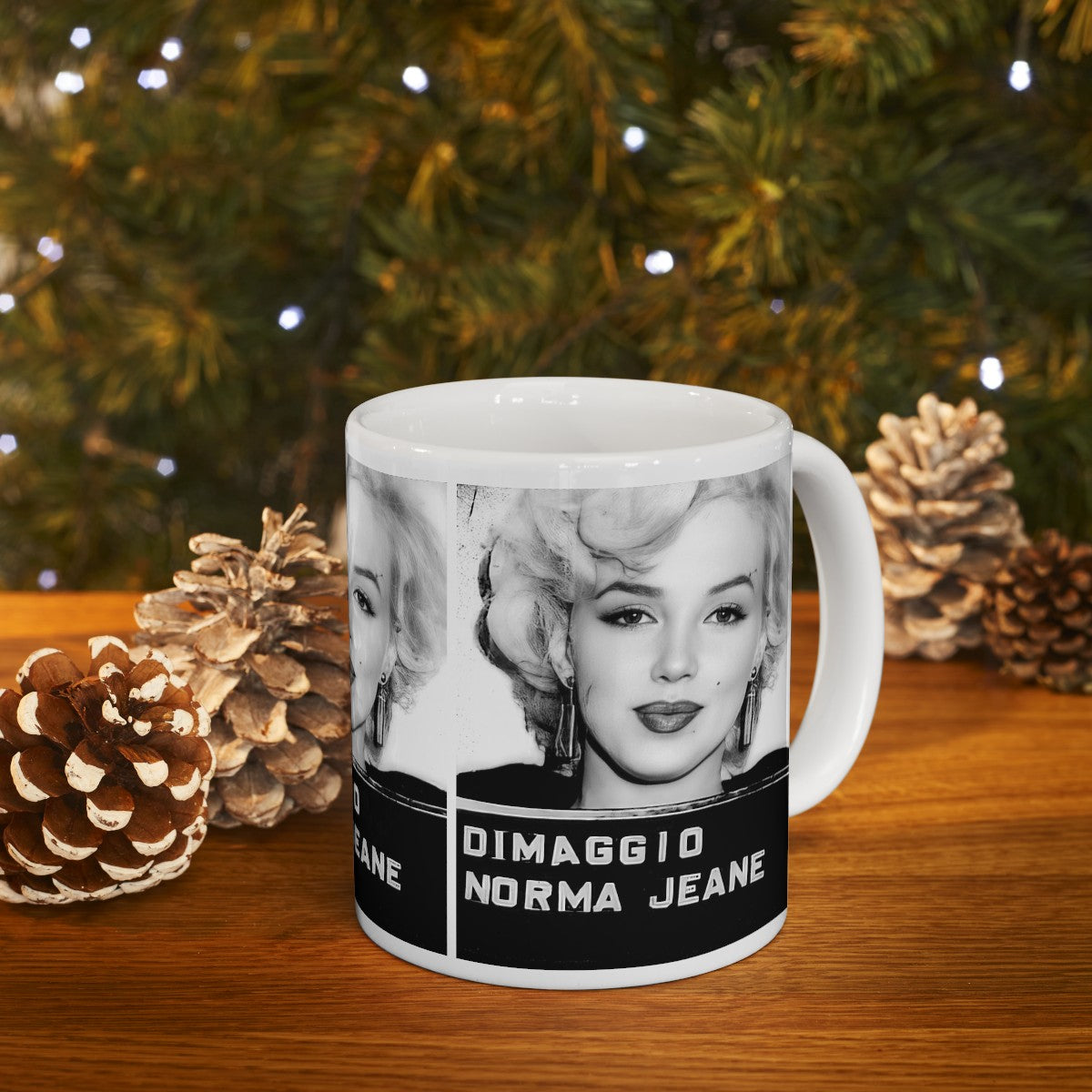 Marilyn Monroe Mugshot Coffee Mug 11oz | Magnificent 1954 USO Mug Shot Portrait | Norma Jeane | DiMaggio | The Fifties | Legendary Actress | American Icon | Hollywood Royalty | Most Wanted | Made To Order|  Original Art Design | Custom Made | NEW