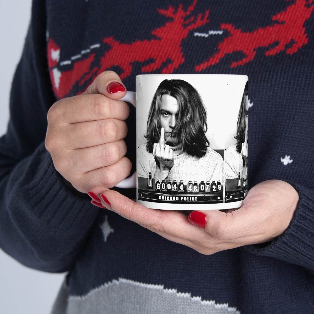 Johnny Depp Mugshot Coffee Mug 11oz | Magnificent 2001 Mug Shot Portrait | Iconic Actor | Hollywood Royalty | Legendary American Film Star | NEW