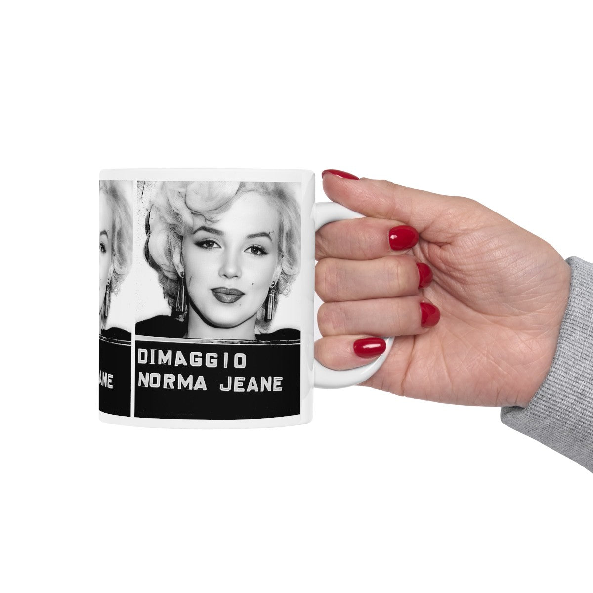 Marilyn Monroe Mugshot Coffee Mug 11oz | Magnificent 1954 USO Mug Shot Portrait | Norma Jeane | DiMaggio | The Fifties | Legendary Actress | American Icon | Hollywood Royalty | Most Wanted | Made To Order|  Original Art Design | Custom Made | NEW