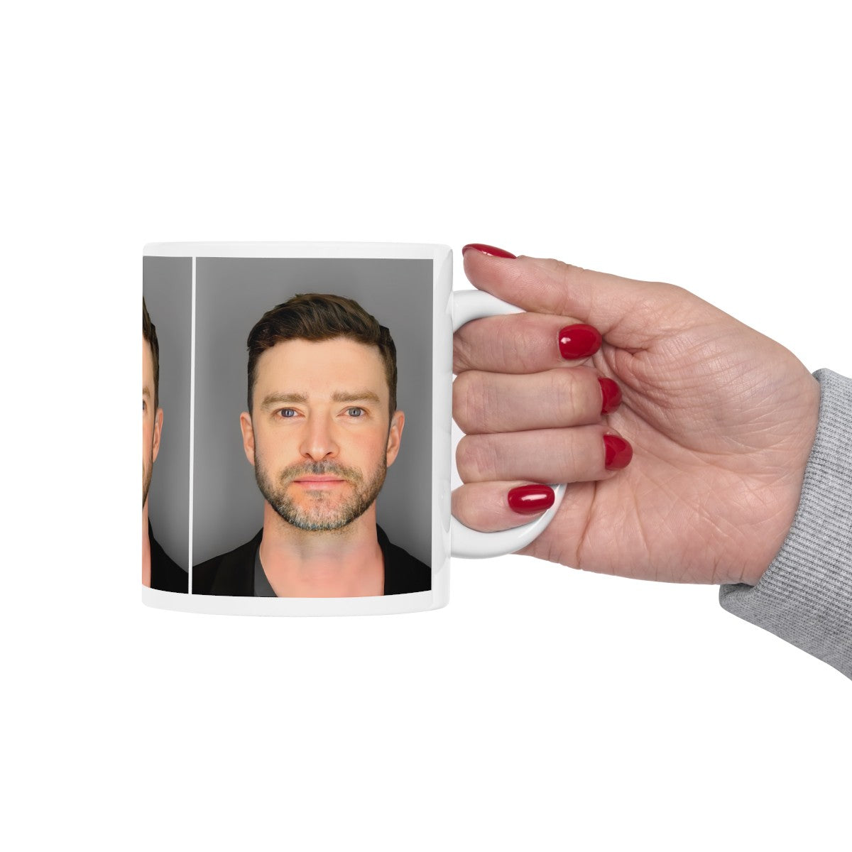 Justin Timberlake Mugshot Coffee Mug 11oz | Stunning 2024 Mug Shot Portrait | Famous Long Island Arrest | American Pop Sensation | DWI | Custom Made | NEW (Sealed)