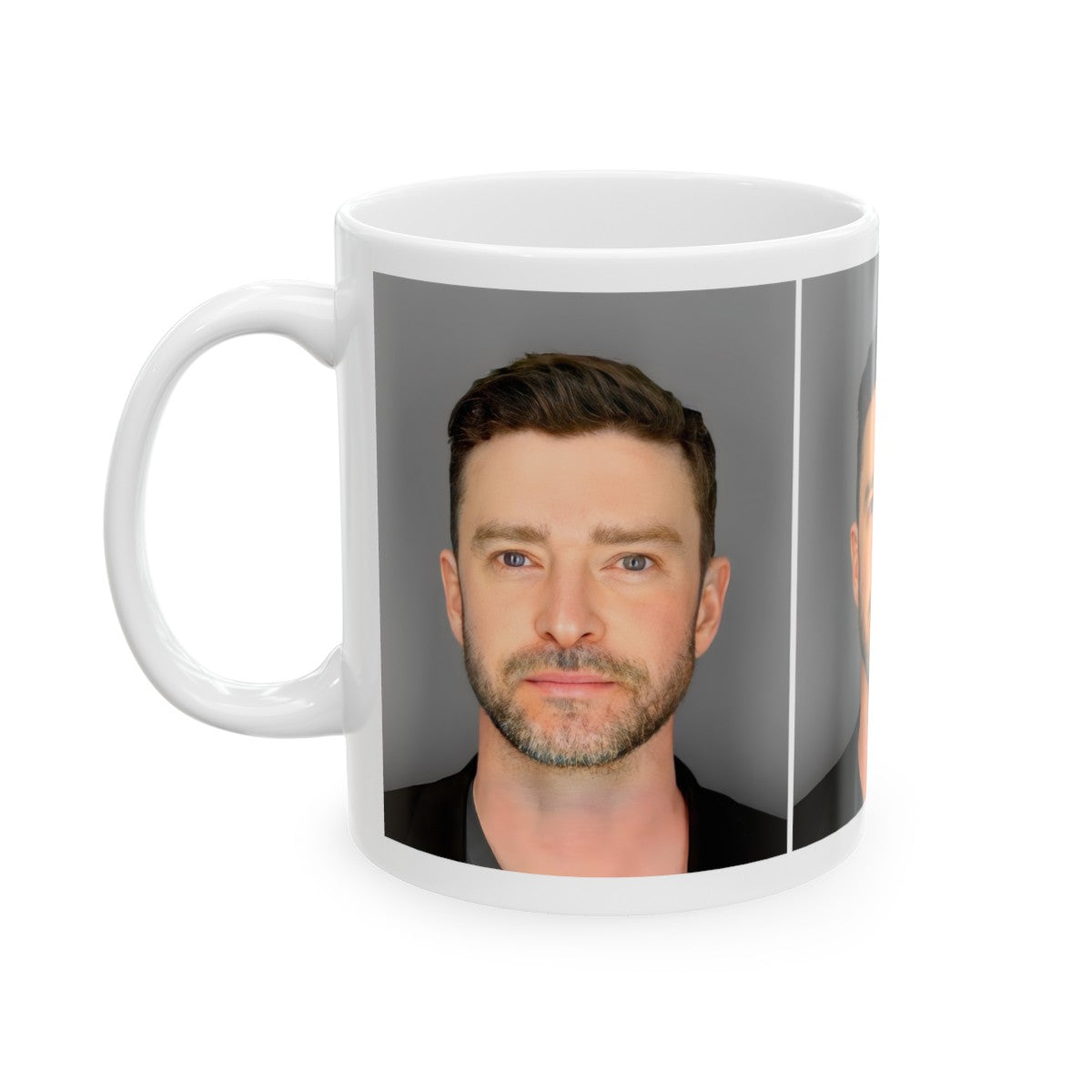 Justin Timberlake Mugshot Coffee Mug 11oz | Stunning 2024 Mug Shot Portrait | Famous Long Island Arrest | American Pop Sensation | DWI | Custom Made | NEW (Sealed)