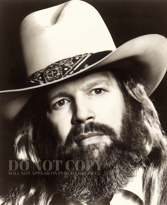 David Allan Coe Photograph 11 X 14 | Magnificent 1970s Portrait | Outlaw Country Superstar | Legendary American Music | 11X14 Inches | Rare Photo | Poster Art Print
