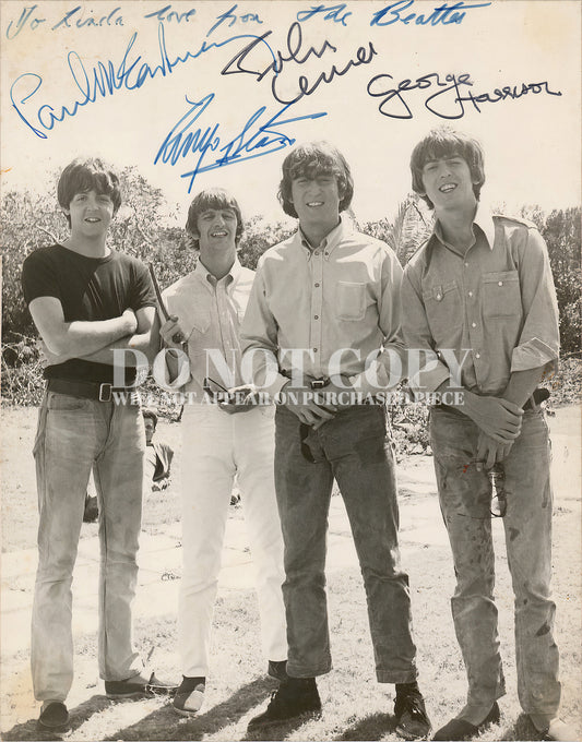 The Beatles Photograph 11 X 14 - Magnificent Band Portrait - Help! 1965 - Bahamas - The Fab Four - Beatlemania - Rare Photo - Poster Art Print