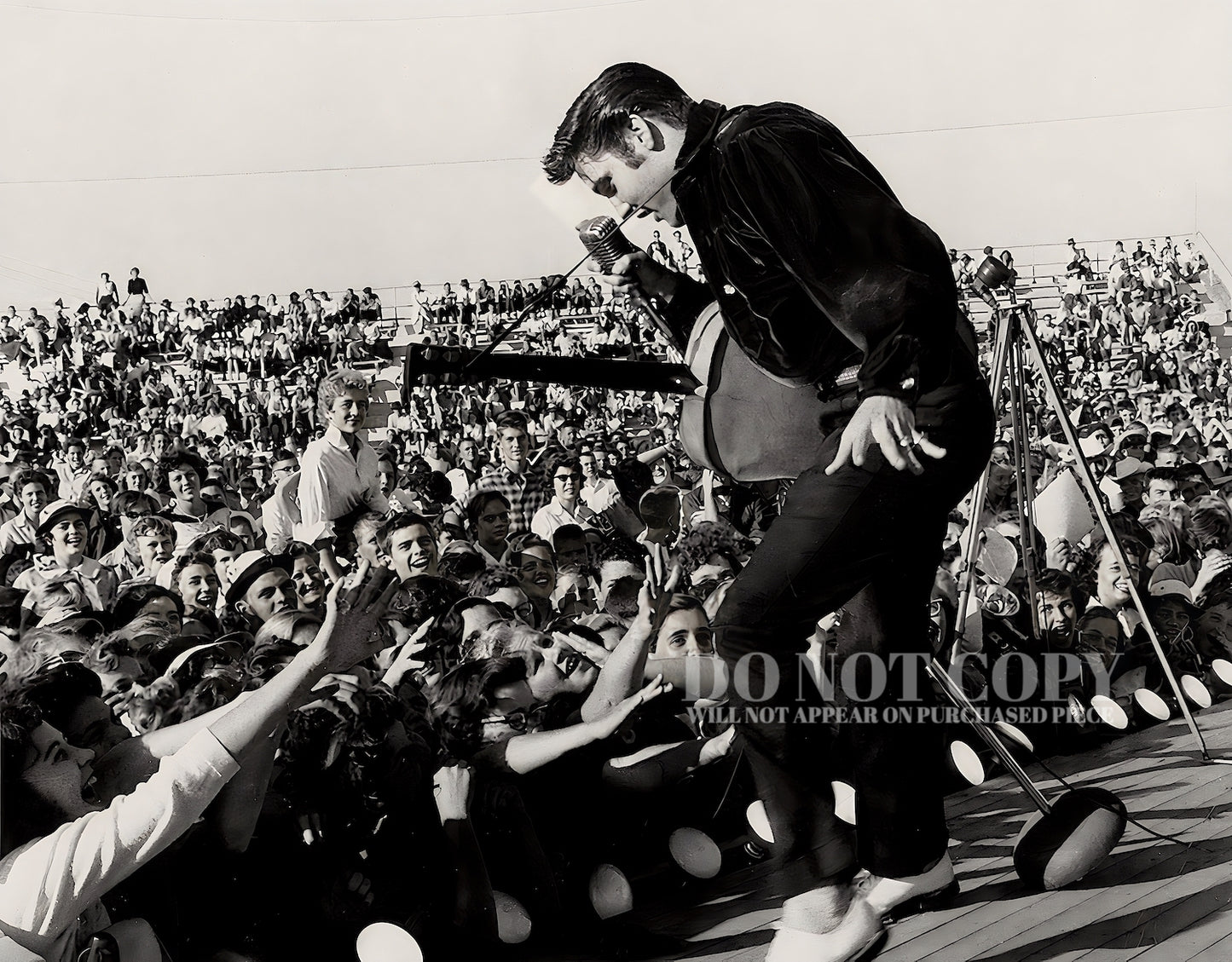 Elvis Presley Photograph 11 X 14 - Magnificent 1956 Live Portrait - Legendary Tupelo, MS Performance - Rock and Roll - Iconic Singer - Rare Concert Photo - Poster Art Print