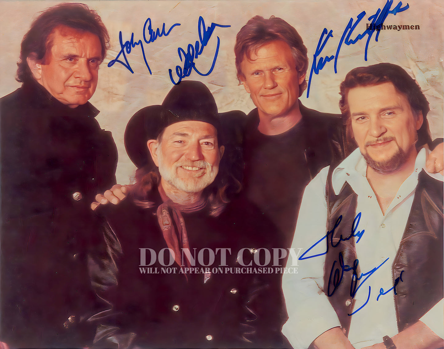 The Highwaymen Photograph 11 X 14 - Magnificent Band Portrait - Outlaw Country - Legendary American Music - Honky Tonk Heroes - Rare Photo - Poster Art Print