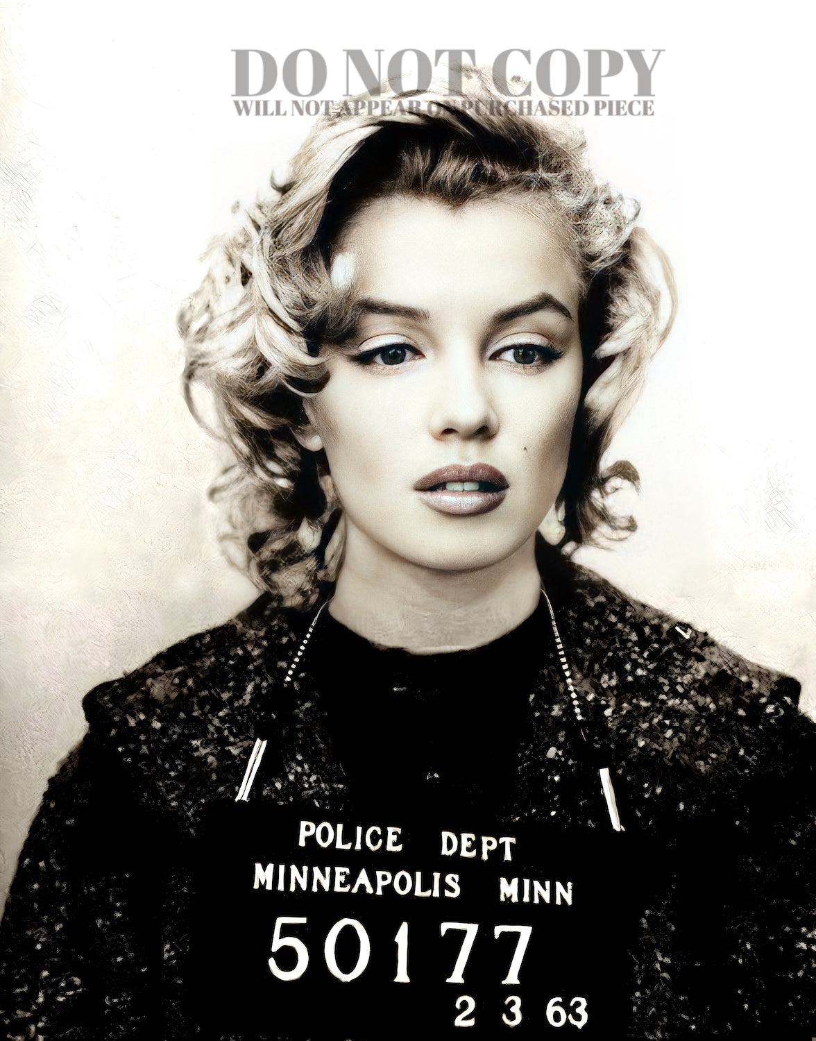 Marilyn Monroe Mugshot Photograph 8 X 10 - Gorgeous Mug Shot Portrait - Hollywood Royalty - American Icon - Beautiful Arrest Picture - Rare Photo - Poster Art Print