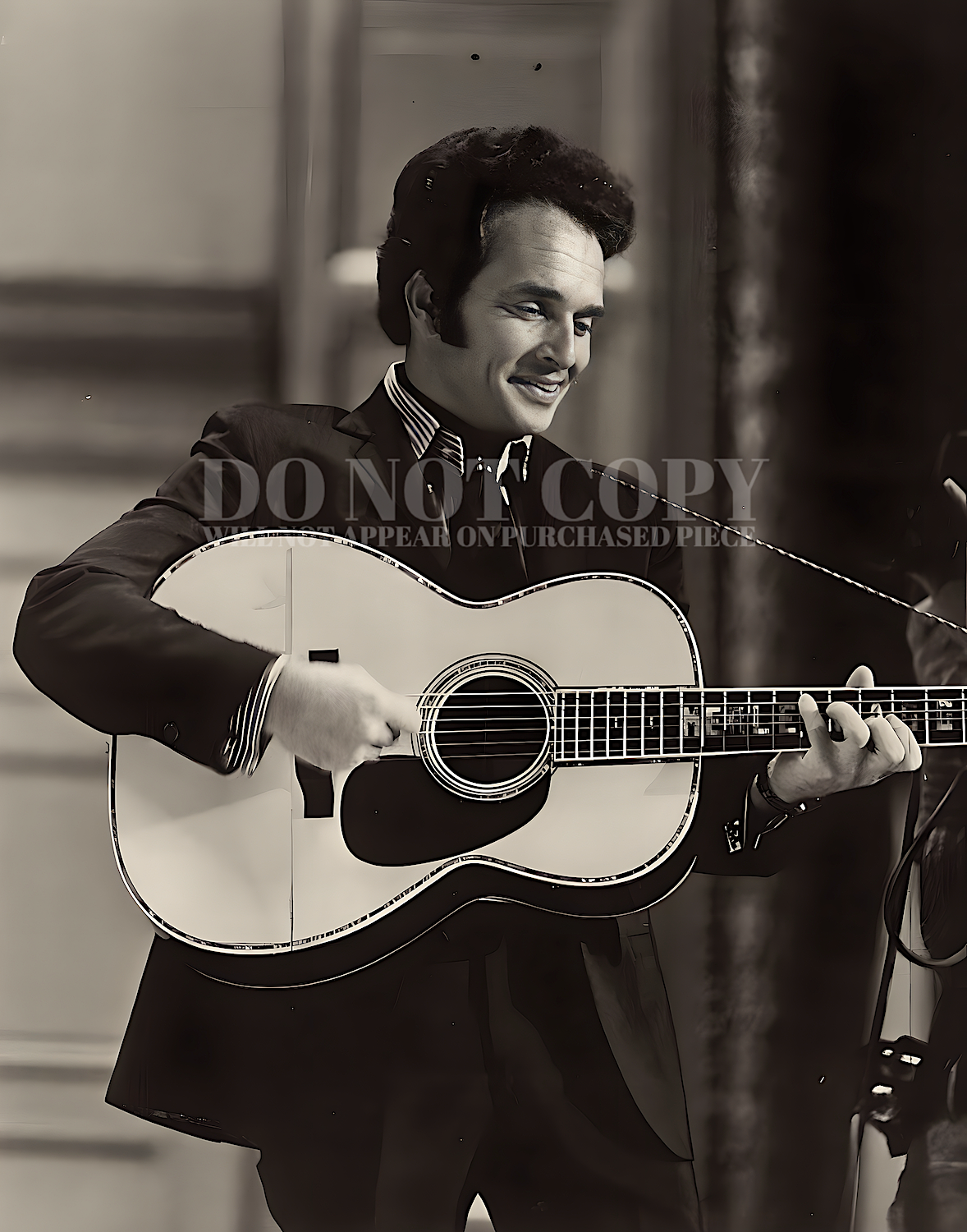 Merle Haggard Photograph 11 X 14 - Stunning 1971 Live Portrait - Historic CMA Performance - Legendary American Music - Outlaw Country - Rare Concert Photo - Poster Art Print