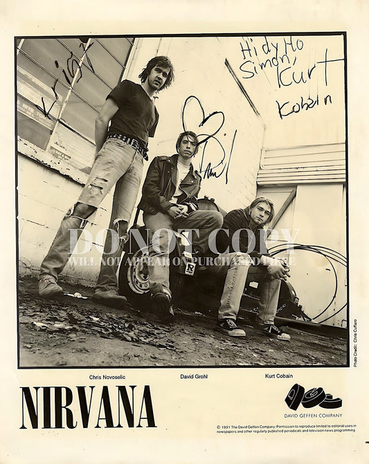 Nirvana Poster 8 X 10 | Magnificent 1991 Band Portrait | Publicity Picture | Aberdeen, WA | Grunge Music Icons | The Nineties | Kurt Cobain | DGC | Press Photograph | Nevermind | Rare Photo | Art Print