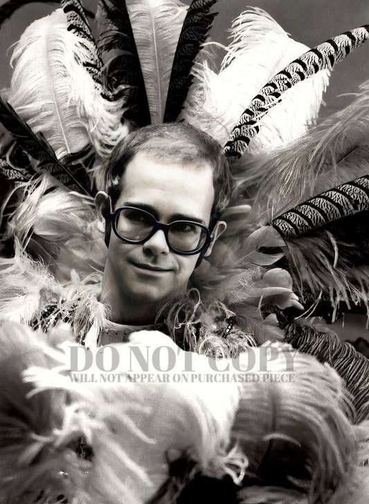 Elton John Photograph 11 X 15 Inches - Marvelous 1975 Portrait - Iconic Singer - Rock and Roll - Glam Superstar - Pop Idol - Rare Photo - Poster Art Print