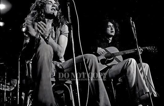 Led Zeppelin Photograph 11 X 17 - Magnificent 1973 Live Portrait - Jimmy Page - Robert Plant - Historic Concert Performance - Legendary Music - Rock and Roll - Iconic Picture - Rare Photo - Poster Art Print