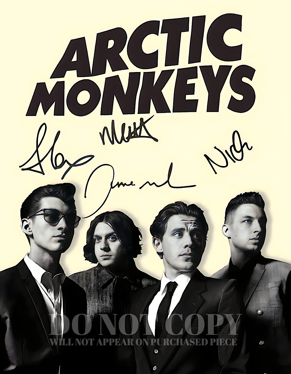 Arctic Monkeys Poster 8 X 10 - Magnificent 2012 Band Portrait - Photograph - Rock and Roll - The 2000s - AM - Legendary British Music - Sheffield, England - Alex Turner - Group Photo - Rare Art Print