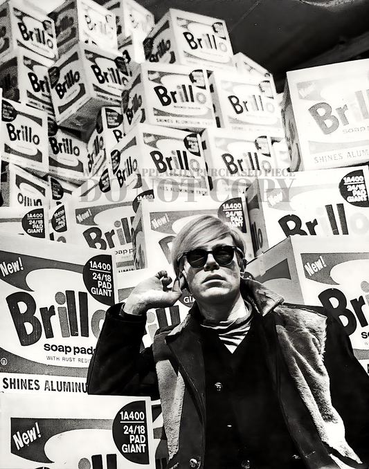 Andy Warhol Photograph 8 X 10 Inches | Magnificent 1968 Brillo Portrait | Legendary American Pop Artist | Icon | Stunning Picture | Original Restoration | 8X10 True Size | Rare Photo | Poster Art Print