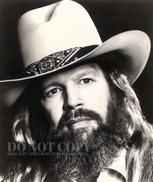 David Allan Coe Photograph 11 X 13 - Magnificent 1970s Portrait - Outlaw Country Superstar - Legendary American Music - 11X13 Inches - Rare Photo - Poster Art Print