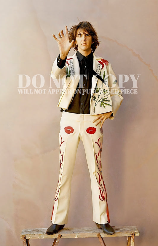 Gram Parsons Photograph 11 X 17 | Stunning Nudie Suit Portrait | Joshua Tree | Cosmic Country Rock Legend | Flying Burrito Brothers | Sixties | Rare Photo | Poster Art Print