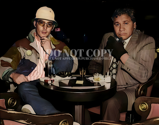 Hunter S Thompson with Lawyer Oscar Zeta Acosta Photograph 11 X 14 - Magnificent 1971 Portrait - Real Life Fear And Loathing In Las Vegas - Gonzo - 11X14 Inches - Legendary American Writer - Rare Photo - Poster Art Print