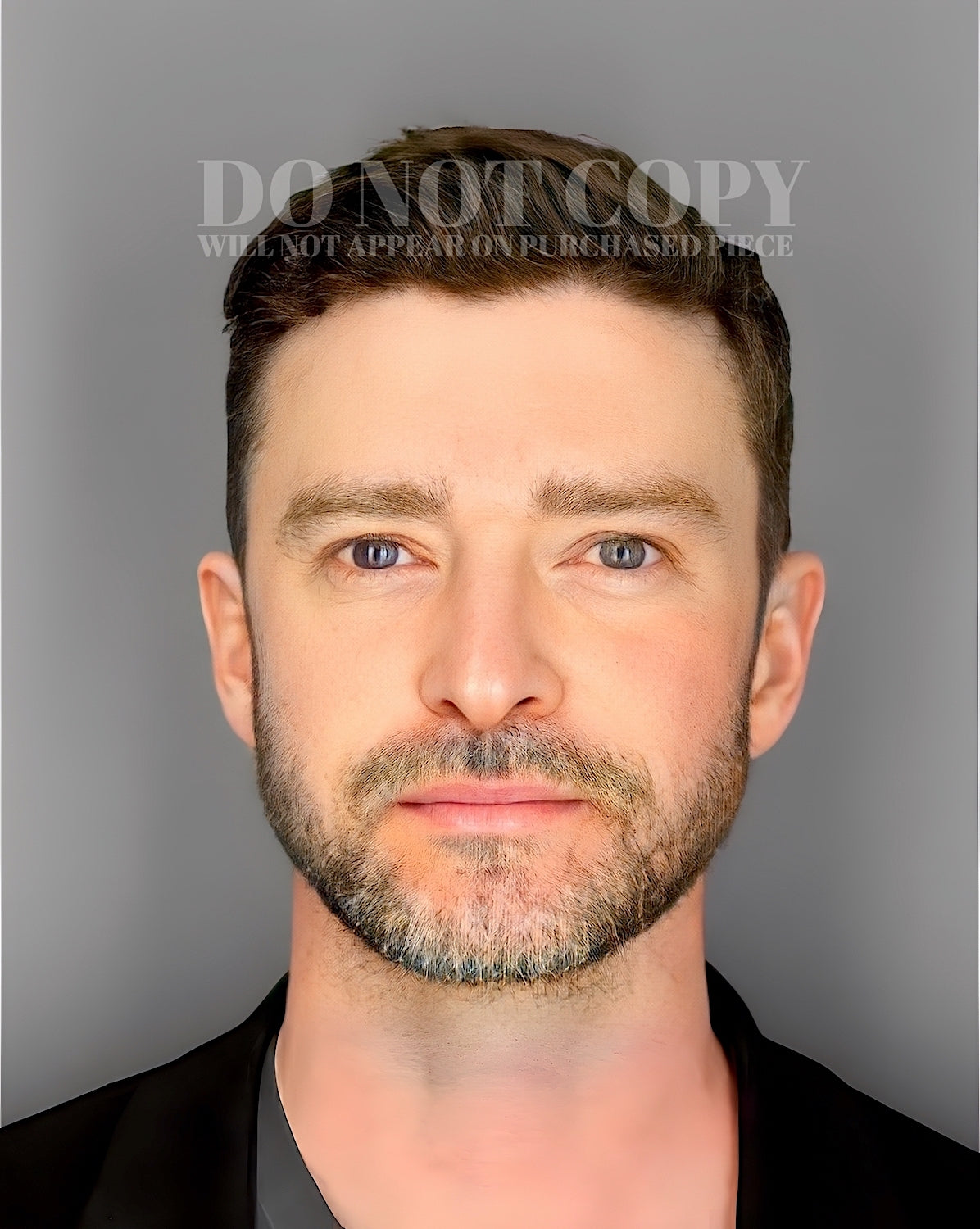 Justin Timberlake Mugshot Photograph 11 X 14 - Magnificent 2024 Mug Shot Portrait - DWI - Busted On Long Island - Famous Sag Harbor Arrest Picture - Rare Photo - Poster Art Print