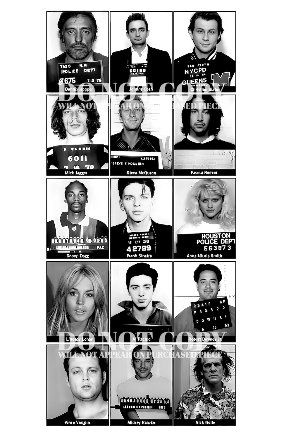 Famous Mugshot Collection 11 X 17 - Magnificent Celebrity Mug Shot Photograph Set - Hollywood's Most Wanted - Busted - Rare Photos - Poster Art Print