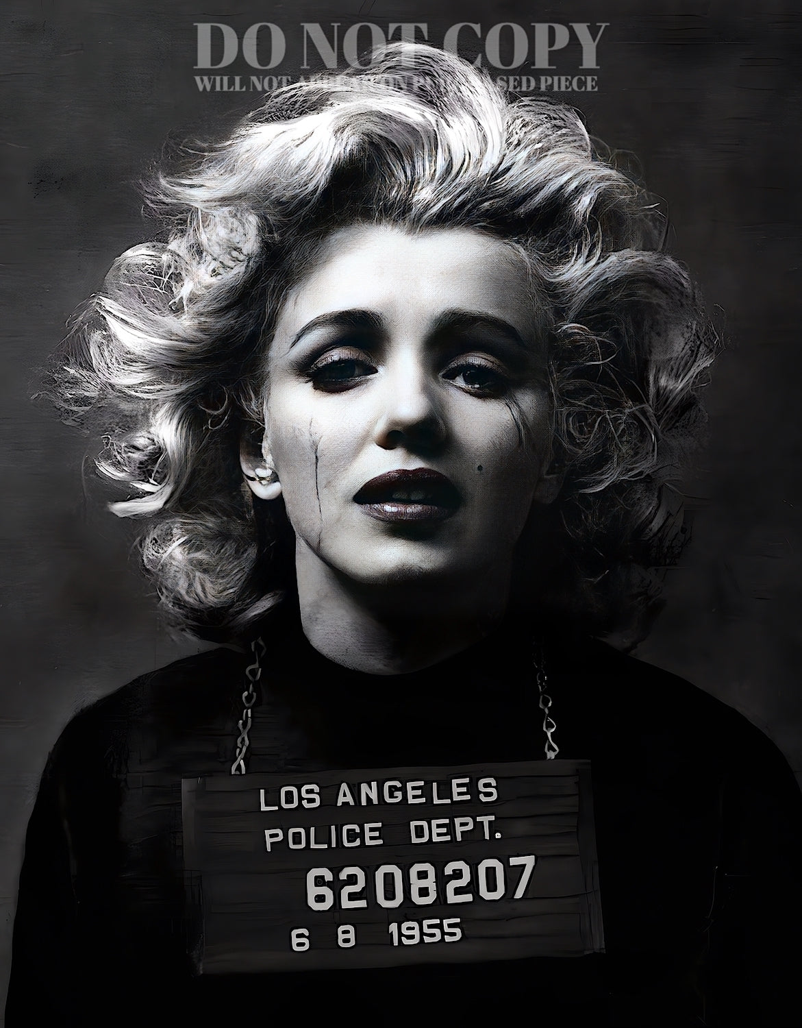 Marilyn Monroe Mugshot Photograph 11 X 14 - Marvelous 1955 Mug Shot Portrait - Busted - Los Angeles, CA - Hollywood Royalty - American Icon - Rare Photo - Poster Art Print