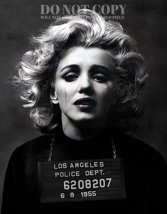 Marilyn Monroe Mugshot Photograph 8 X 10 - Stunning 1955 Mug Shot Portrait - Busted - Los Angeles, CA - Hollywood Royalty - American Icon - Rare Photo - Poster Art Print