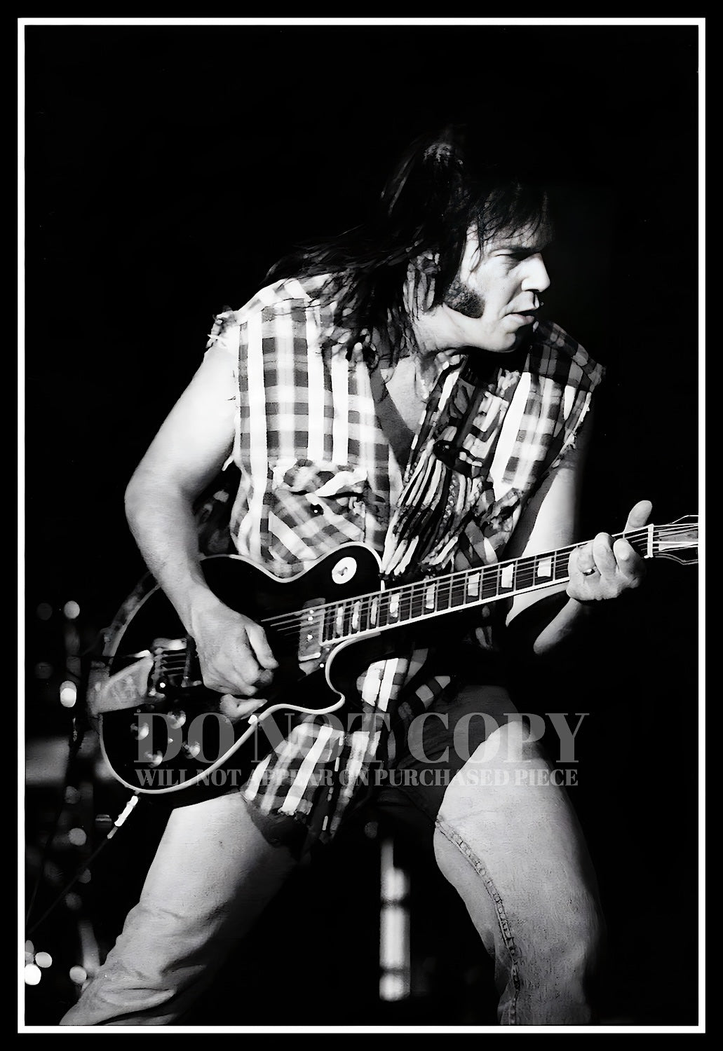 Neil Young Photograph 11 X 16 - Incredible Live Concert Portrait - Legendary Rock and Roll - Crazy Horse - Stunning Picture - 11X16 Inches - Rare Photo - Poster Art Print