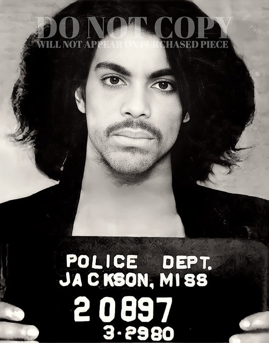 Prince Mugshot Photograph 8 X 10 - Magnificent 1980 Mug Shot Portrait - Iconic Arrest Picture - Famous Pop Star - Legendary American Music - Rare Photo - Poster Art Print