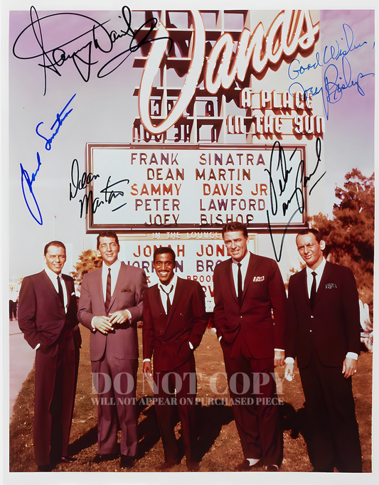 The Rat Pack Photograph 11 X 14 - Magnificent 1960 Group Portrait - Live In Las Vegas - Ocean's 11 - Sands Hotel & Casino - American Icons - Hollywood Royalty - Vintage Memorabilia - Guaranteed 100% Best Version Available - Rare Photo - Poster Art Print