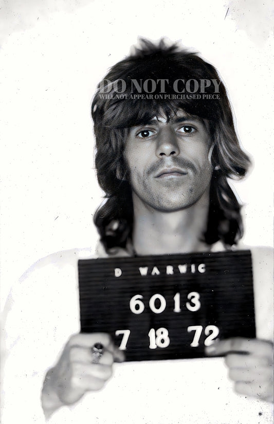 Keith Richards Mugshot Photograph 11 X 17 - Magnificent 1972 Mug Shot Portrait - The Rolling Stones - Busted - Warwick, Rhode Island - Rock and Roll - The Seventies - Iconic Picture - Rare Photo - Poster Art Print
