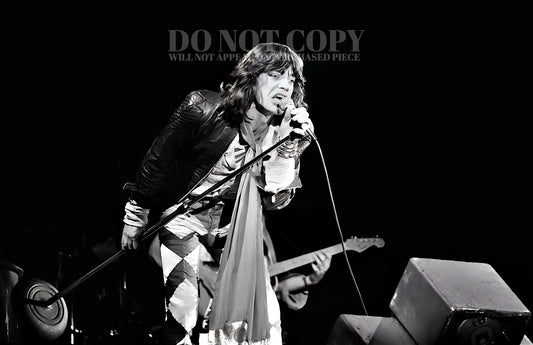 Mick Jagger & The Rolling Stones Photograph 11 X 17 - Magnificent 1976 Live Portrait - Rock and Roll - Iconic Singer - Rare Concert Photo - Poster Art Print